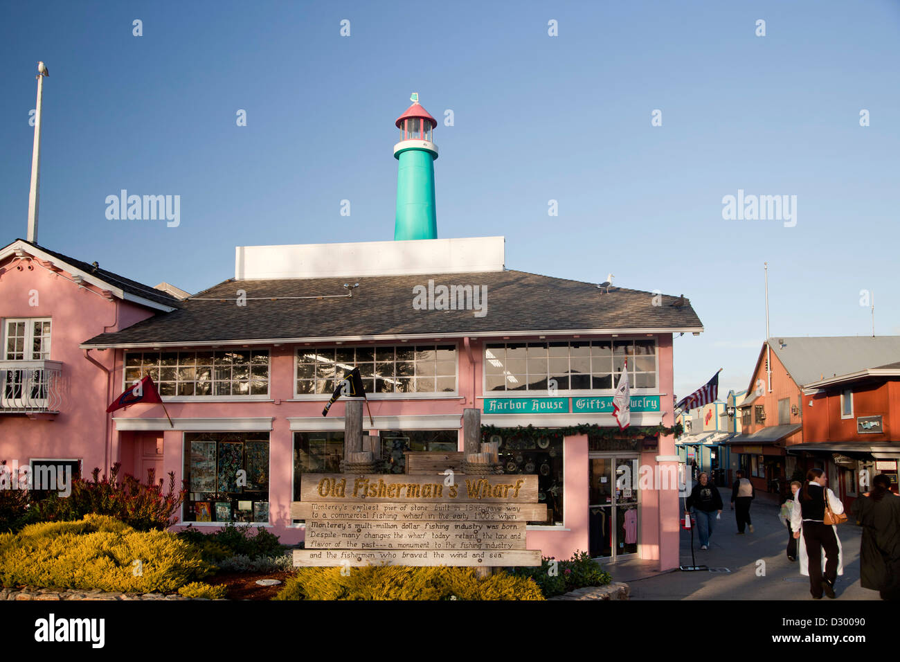 Harbour House, Old Fisherman`s Wharf in Monterey, California, United States of America, USA Stock Photo